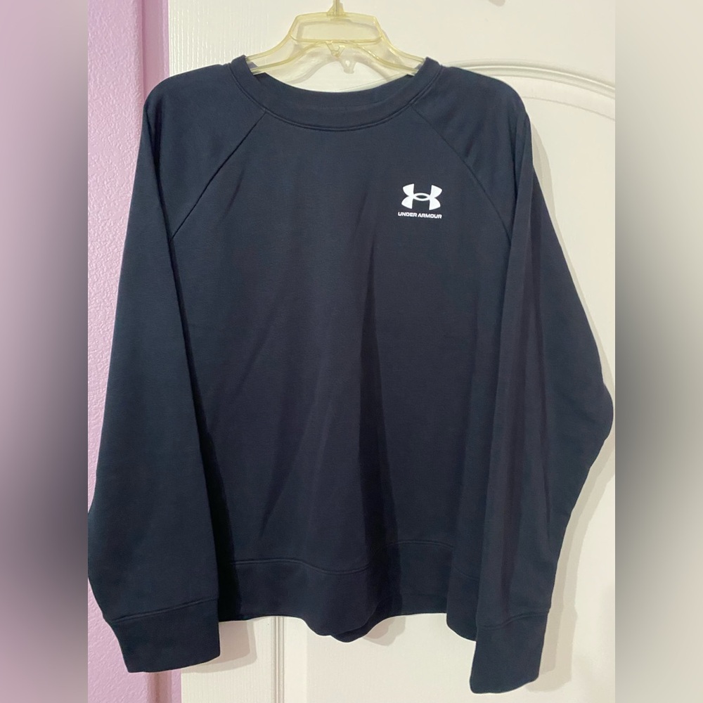 Under Armour Navy Sweatshirt with White Logo
